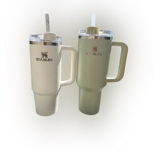 Stanley Quencher Tumbler Bundle 40oz + 30oz Neutral Cream Sage Set